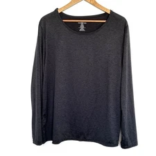 Real Essentials Women’s Shirt 2XL Long Sleeve Athletic Workout Lightweight Top