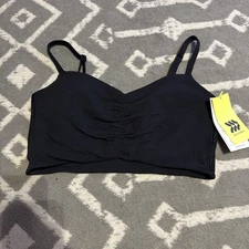 Women's Everyday Soft Light Support Strappy Bra - All In Motion black Size small