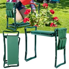 Garden Kneeler 2-in-1 Folding Gardening Padded Seat and Kneeling Stool Tool Bag