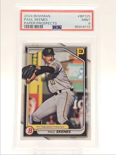 PAUL SKENES 2024 BOWMAN BASEBALL PIRATES A PSA 9 Q6608