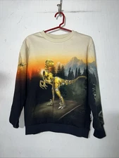 Molo Kids Dinosaur Full Graphic Long Sleeve Sweatshirt Shirt Size 8 Years Old
