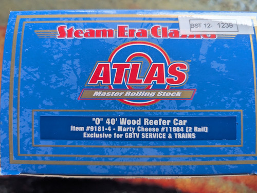 Coche frigorífico de madera Atlas O Guage 40' 9181-4 Marty Cheese #11984 | Condition: New