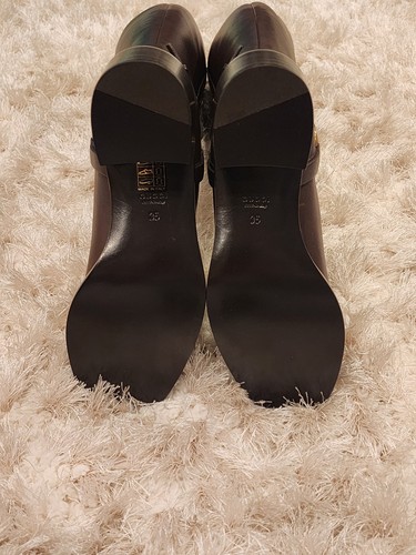 $ 1495 brandneu 100 % authentisch Gucci Horsebit Leder Schlupfstiefel braun 35 5 - Bild 11 von 13
