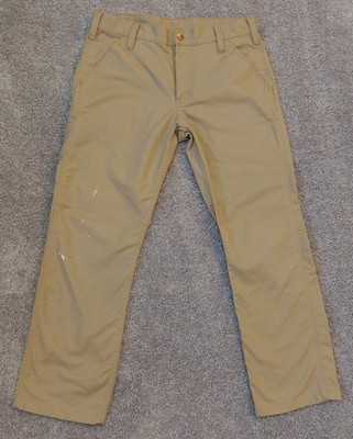 Carhartt Pants Mens 33 x 30 Khaki Rigby Relaxed Fit Workwear Painter Thrashed