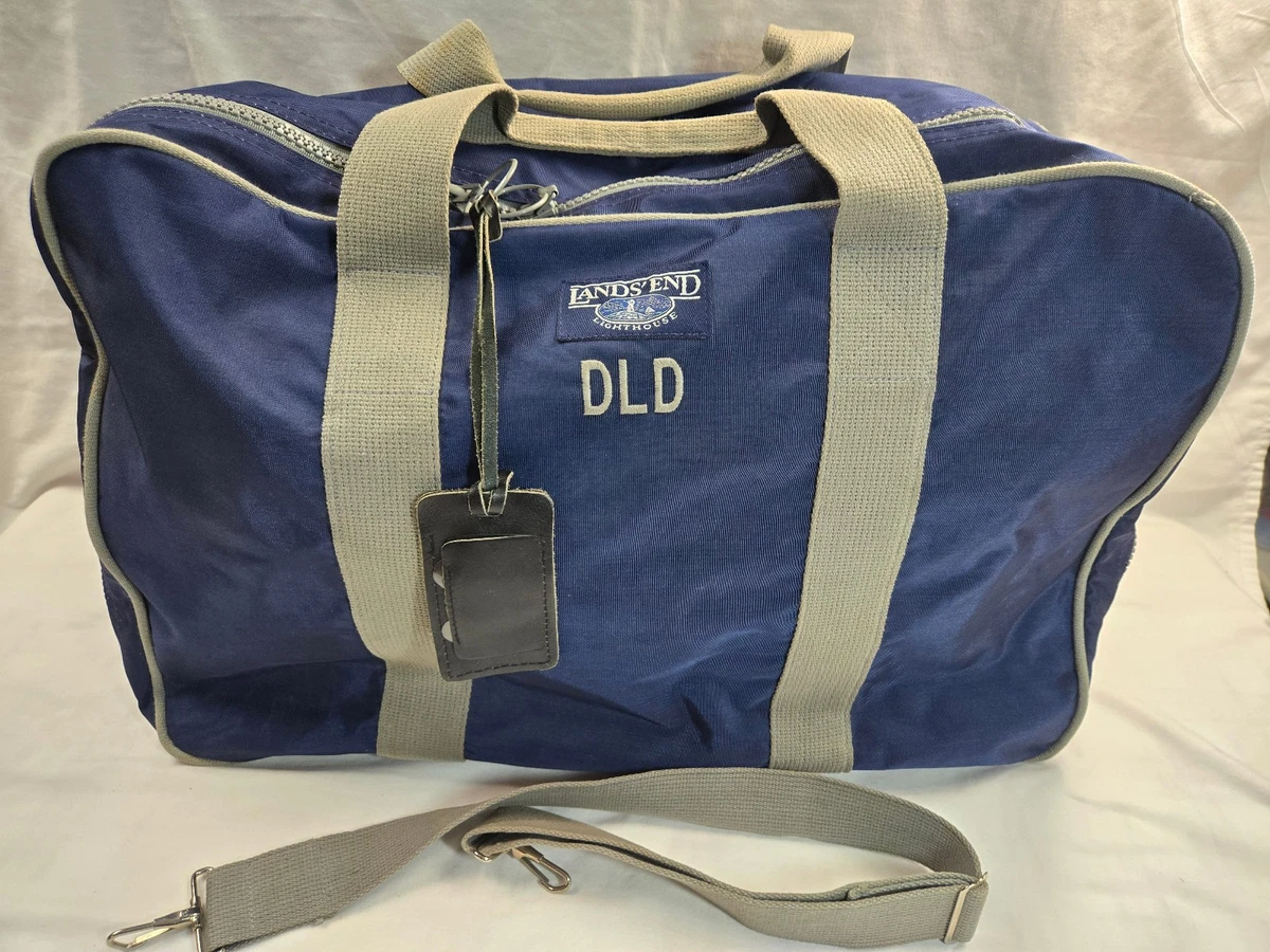 Étiquette Bagage Vintage Lands' End Cuir Marron - Neuve Jamais Servie