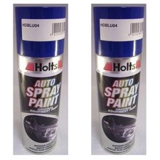 2x Holts Professional Car Dark Blue Gloss Spray Paint 300ml HDBLU04