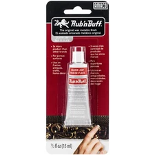 Amaco 76370 Rub 'n Buff Metallic Wax Finish .5oz-Silver Leaf