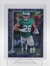 SAQUON BARKLEY 2025 TOPPS CHROME NEON PULSE REFRACTOR EAGLES Q6383