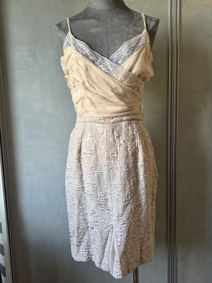 CHRISTIAN DIOR Kleid aus Seide und Spitze.