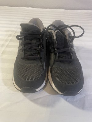 Cat & Jack Kids Athletic Sneakers Black Gray Lace-Up Shoes Size 3 Youth EU 34