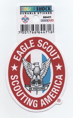 Scouting America ''Eagle Scout'' Sticker, 2 15/16'' x 3 4/8'' Oval, Mint!