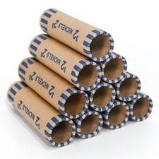 83 PCS Preformed Coin Wrappers Rolls-Nickels