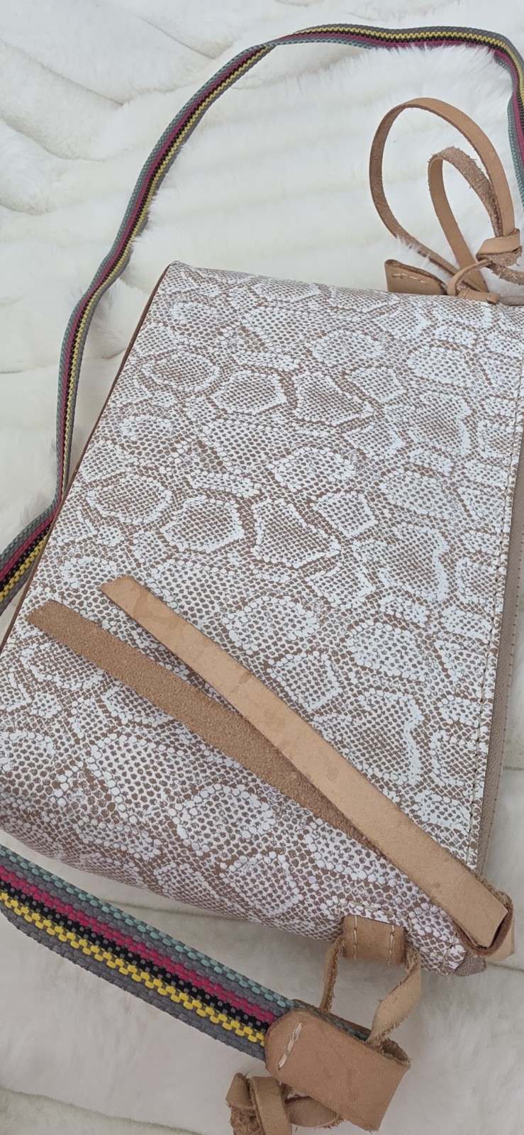 Consuela Clay midtown crossbody python snake prin… - image 5