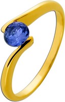 Tansanit Ring Silber Vergoldet Blauer Natur Tansanit 0.50Ct