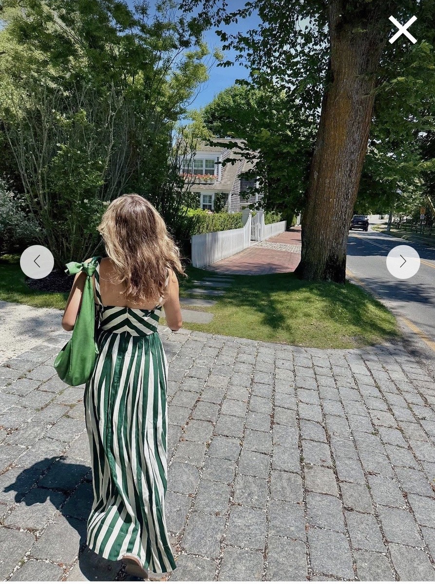tuckernuck green and white dress Tuckernuck Green Stripe Charlotte Dress Green / XXS