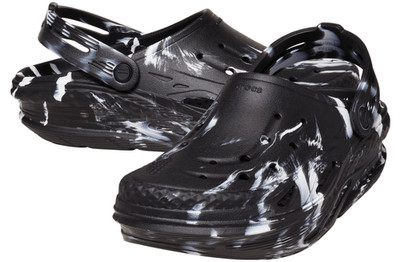 RARE Crocs OFF GRID Marbled BL  K WHITE Clog 210453-066 US M9/W11 NWT 