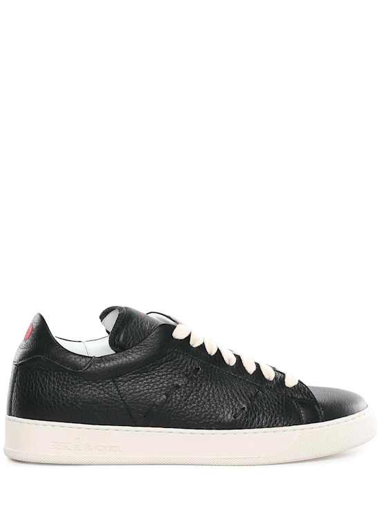 Kiton - Men - Leather sneakers with rubber sole - Blue 159490₽