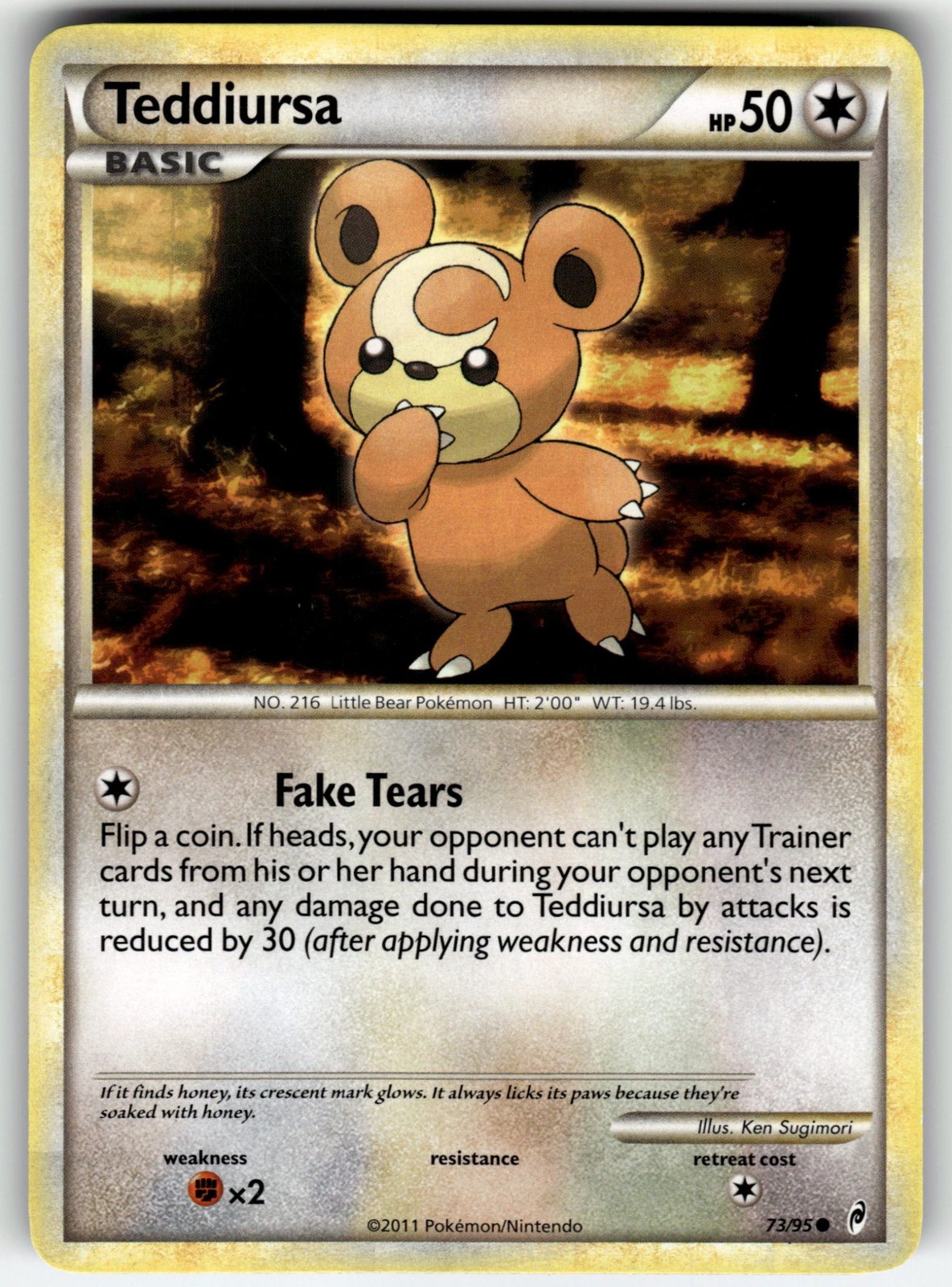 Teddiursa 73/95 Common Call of Legends Pokemon EN Moderately Played MP