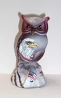 Fenton Glass Ruby Red Patriotic Americana Eagle Owl Figurine Ltd Ed #9/71 Kibbe