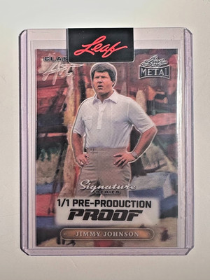 Jimmy Johnson 2024 Leaf Metal Multisport Series 1/1 Pre-Production Proof