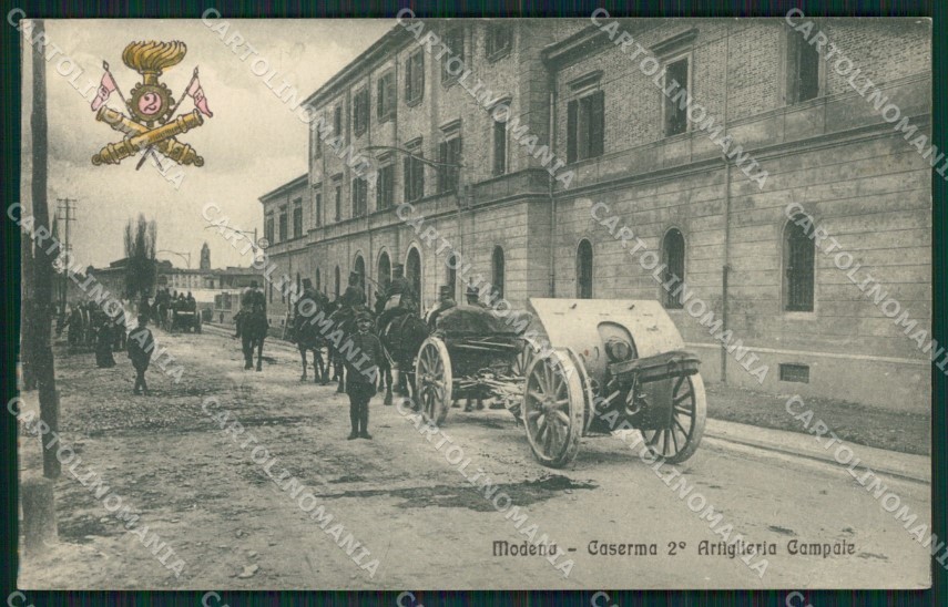 Modena città Militari Artiglieria cartolina QZ4875