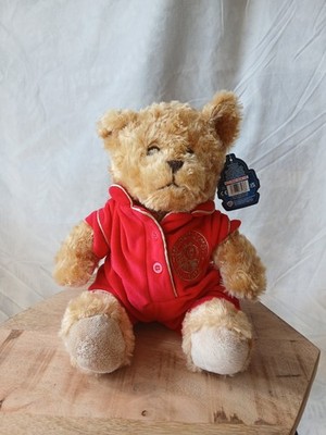 The Polar Express All Aboard Teddybär in rotem Pyjama 12 Zoll Plüsch neu mit Etikett