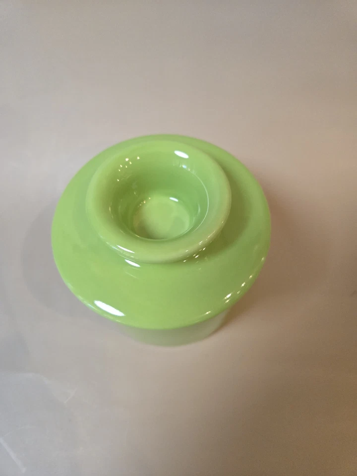 L. Tremain The Original Butter Bell Crock Apple Green 2013 Ceramic 4.25" Tall - Image 2 of 4
