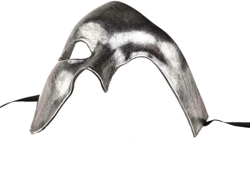 Herrenmaske Maskerade Maske Phantom der Oper Halbmaske Silber - Bild 3 von 4