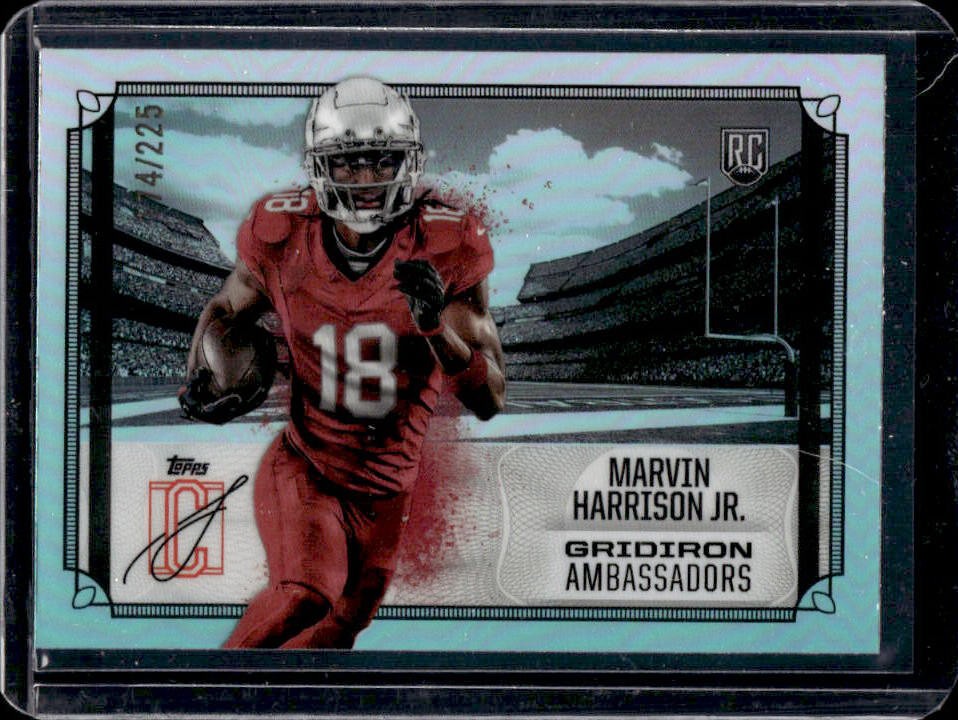 2024 Topps Signature Class Marvin Harrison Jr. Gridiron Ambassadors RC Teal /225