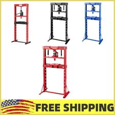 12T Hydraulic Press,Heavy-Duty H-Frame Shop Press w/Adjustable Worktable,Garage