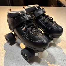 Roller Derby STR Seven Men's Size 7 Quad Roller Black Speed Skates