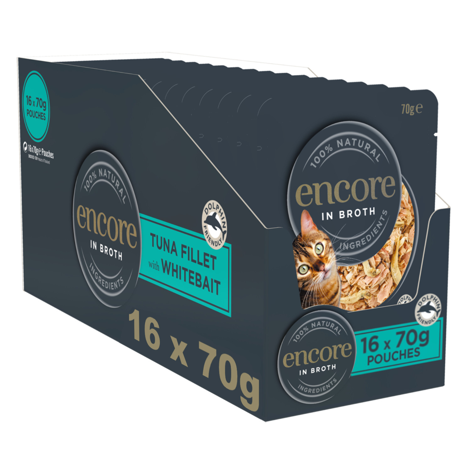 B&Q - 16 X 70G  100% Natural Cat Pouch Tuna Fillet With Whitebait - Image 2