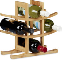 Weinregal Aus Bambus, FüR 9 HandelsüBliche Flaschen, Originelles Design, Freiste