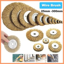 Wire Brush Wheel Metal Rust Removal Bench Grinder Grinding Steel Brush 25- 300mm