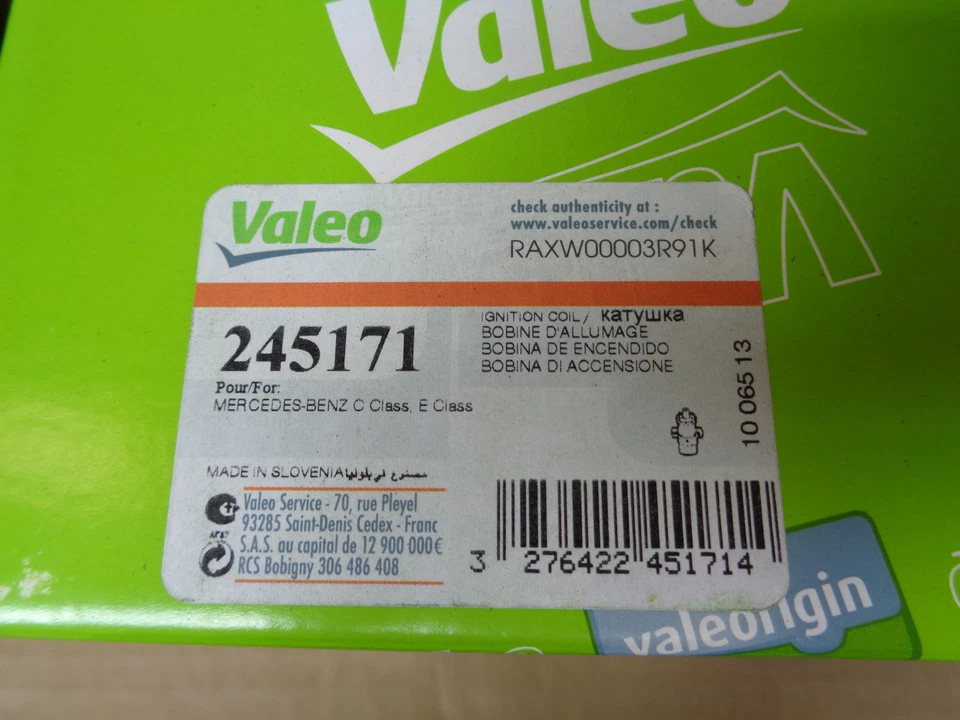 NEW GENUINE VALEO 245171 IGNITION COIL MERCEDES C E CLASS 0001500480 - Image 4 of 4