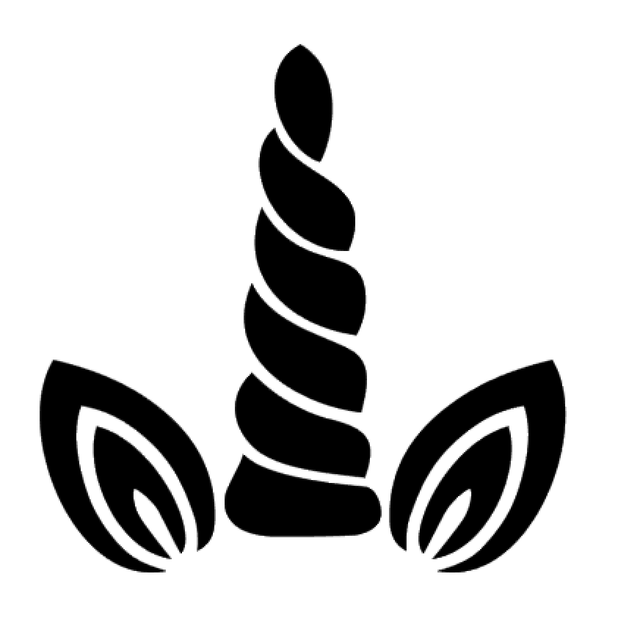 unicorn horn ears vinyl decal sticker for home cup mug