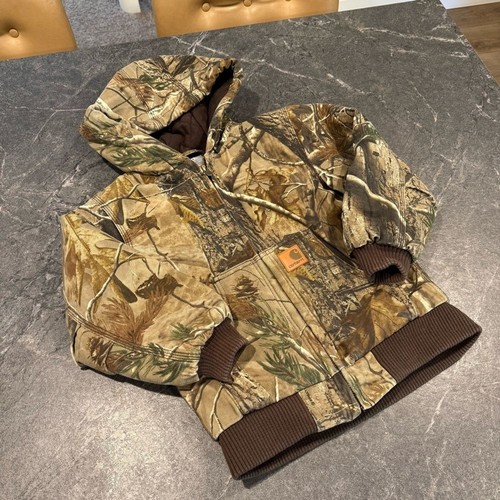 Carhartt Realtree camo vintage coat kids youth 6 boys unisex small hunt jacket - Picture 2 of 7