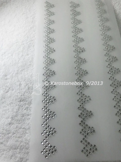 Borte Ranke  Strass Bügelbild Motiv Applikation Hotfix ca. 27 x 2 cm 130827 - Bild 1 von 3