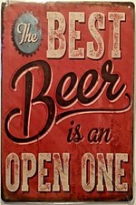 TIN SIGN 8x12 Beer best funny alcohol bar pub liquor man cave garage dorm Br10a