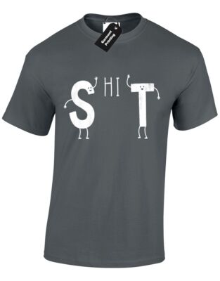 S HI T HERREN T-SHIRT LUSTIG ERWACHSENE WITZ POO SWEAR HAPPEN PARTY PUB NEU