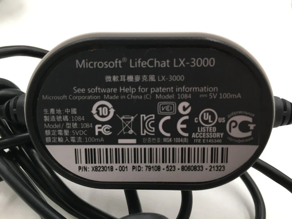 Microsoft LifeChat LX-3000 Model 1084 USB Wired Stereo Headset w/ FREE SHIPPING - Image 2 of 4