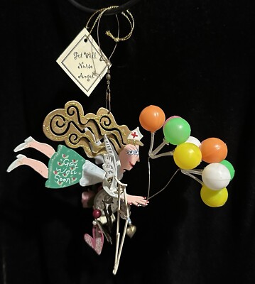 Karen Rossi Fanciful Flights GET WELL SOON Ornament Nurse w/Wings for Silvestri