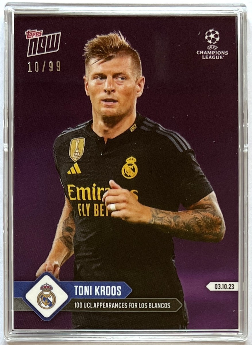 CHAMPIONS LEAGUE 2024 Topps Now Toni Kroos #029 Purple Parallel 10