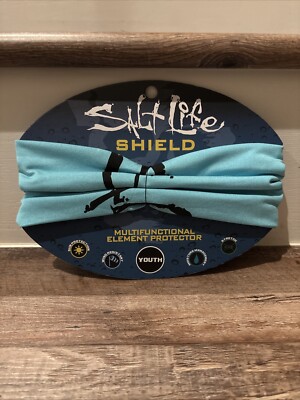 SALT LIFE  Face Shield/Gaiter Light Blue- NEW - Youth OSFM