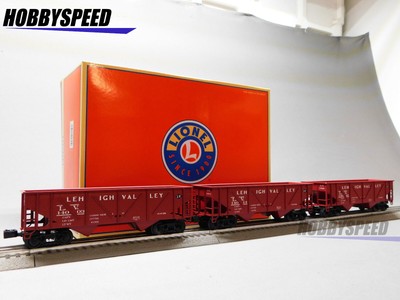 LIONEL LEHIGH VALLEY COMPOSITE 2-BAY HOPPER 3-PACK #1 O GAUGE coal 2442090 NEW