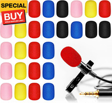 30 Pcs Mini Lapel Headset Microphone Foam Covers Microphone Windscreen Foam Lava