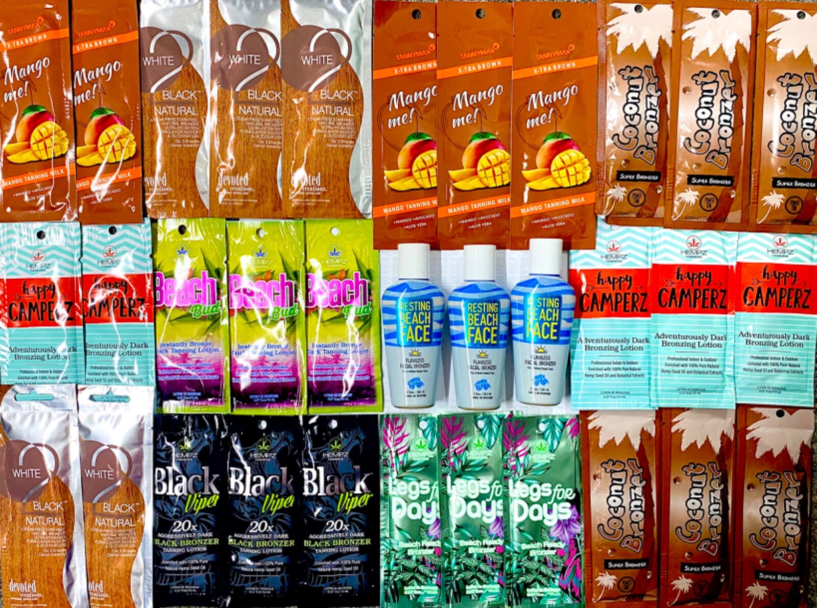WHOLESALE JOB LOT CHEAP SUNBED TANNING LOTION CREAM SACHET ACCELERATOR