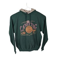 Vtg 90s Disney Designs Pooh's Wilderness Camping Green Hoodie Pullover Sz L / XL