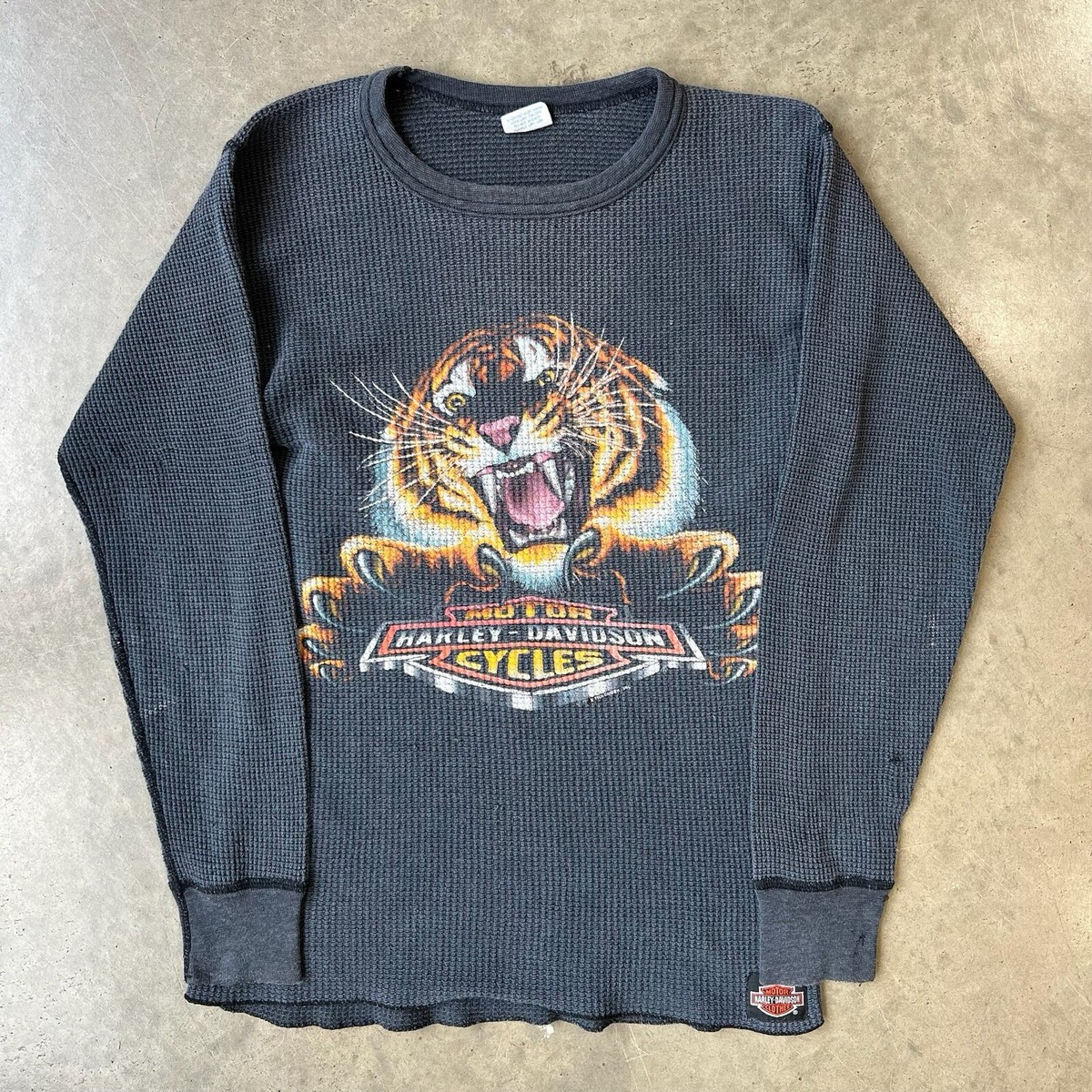 Vintage Harley Davidson Tiger Thermal - Size Large | eBay