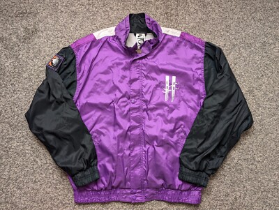 Vintage Nike Jacke Herren Medium Lila Challenge Court Agassi Tennis Windbreaker